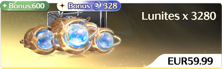 Pack Lunite 3280 bonus anniversaire Wuthering Waves 59.99€